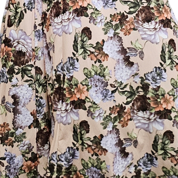 Nwt Pink Blush Blush Pink w/Peach,Lav/White Floral 3/4 Sleeve Jersey Maxidress - Picture 16 of 16